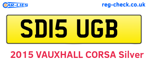 SD15UGB are the vehicle registration plates.