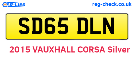 SD65DLN are the vehicle registration plates.