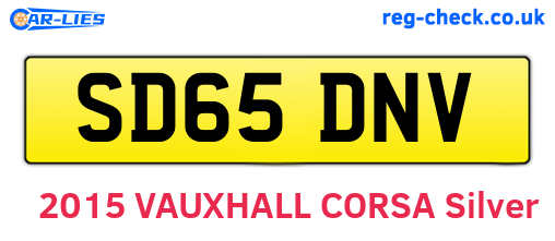 SD65DNV are the vehicle registration plates.