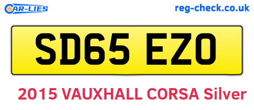 SD65EZO are the vehicle registration plates.