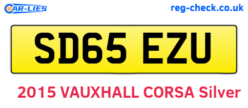 SD65EZU are the vehicle registration plates.