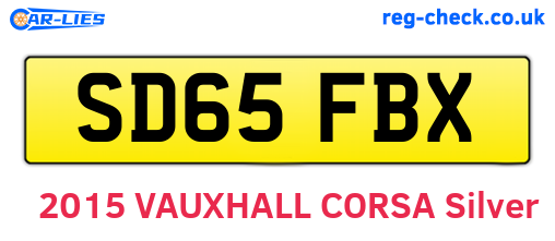 SD65FBX are the vehicle registration plates.