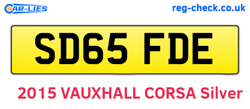 SD65FDE are the vehicle registration plates.
