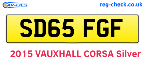 SD65FGF are the vehicle registration plates.