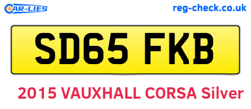 SD65FKB are the vehicle registration plates.