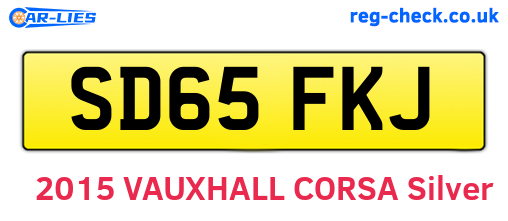 SD65FKJ are the vehicle registration plates.