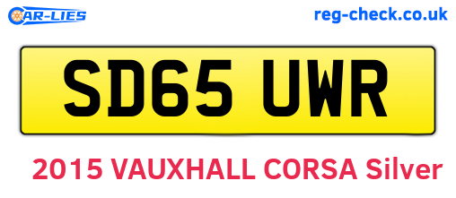 SD65UWR are the vehicle registration plates.
