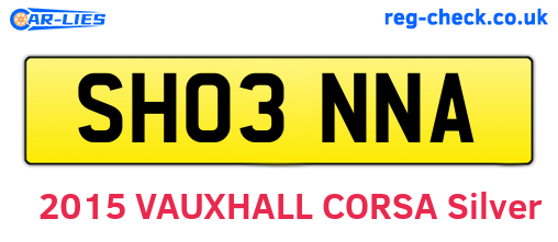 SH03NNA are the vehicle registration plates.