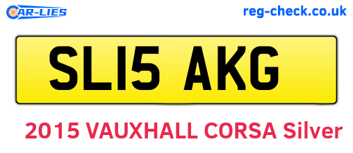 SL15AKG are the vehicle registration plates.