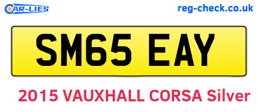 SM65EAY are the vehicle registration plates.