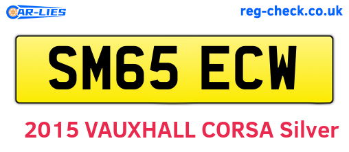 SM65ECW are the vehicle registration plates.