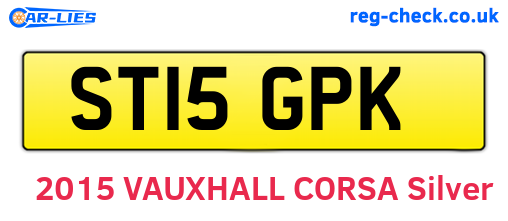 ST15GPK are the vehicle registration plates.