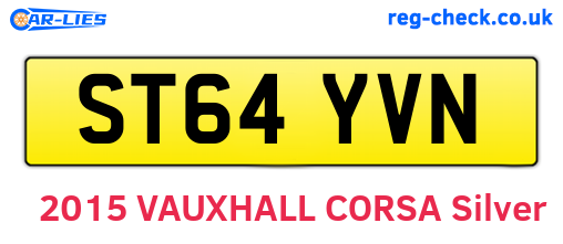 ST64YVN are the vehicle registration plates.