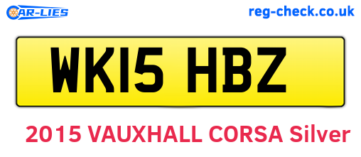 WK15HBZ are the vehicle registration plates.