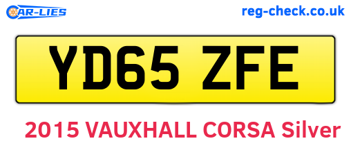 YD65ZFE are the vehicle registration plates.