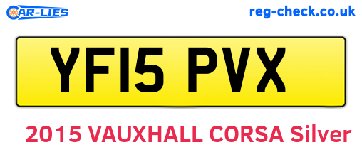 YF15PVX are the vehicle registration plates.