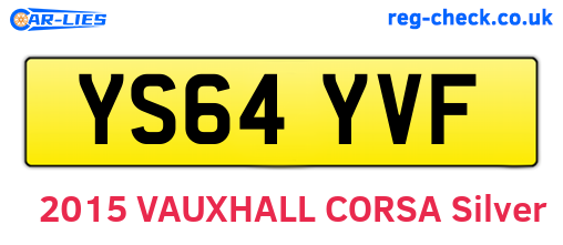 YS64YVF are the vehicle registration plates.