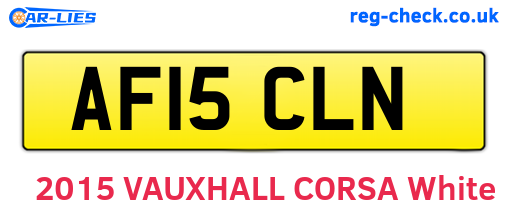 AF15CLN are the vehicle registration plates.