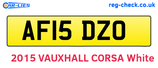 AF15DZO are the vehicle registration plates.
