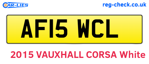 AF15WCL are the vehicle registration plates.
