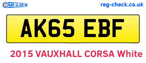 AK65EBF are the vehicle registration plates.