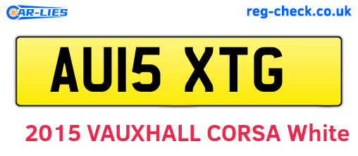 AU15XTG are the vehicle registration plates.