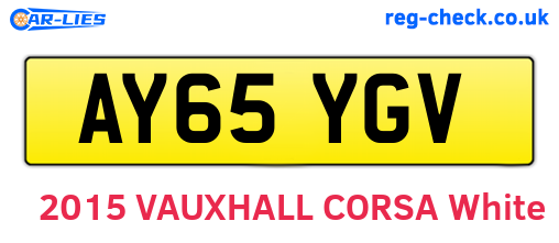 AY65YGV are the vehicle registration plates.
