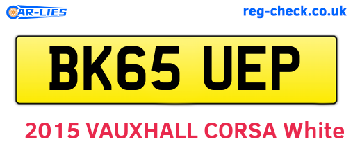 BK65UEP are the vehicle registration plates.