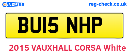 BU15NHP are the vehicle registration plates.
