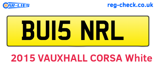 BU15NRL are the vehicle registration plates.