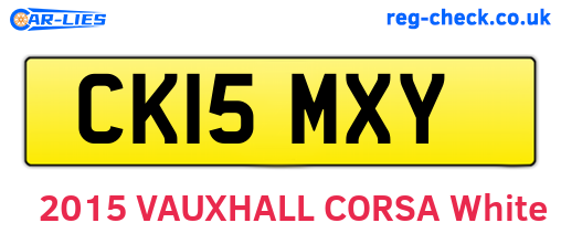 CK15MXY are the vehicle registration plates.