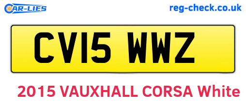 CV15WWZ are the vehicle registration plates.