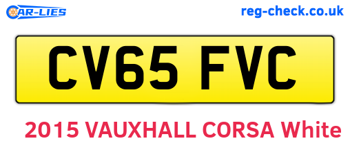 CV65FVC are the vehicle registration plates.