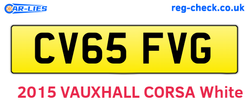CV65FVG are the vehicle registration plates.