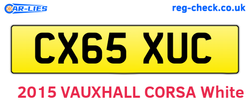 CX65XUC are the vehicle registration plates.