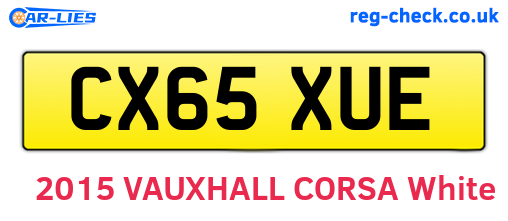 CX65XUE are the vehicle registration plates.