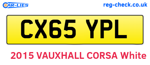 CX65YPL are the vehicle registration plates.