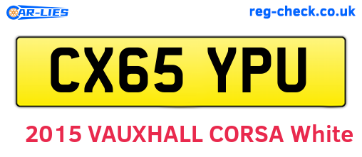 CX65YPU are the vehicle registration plates.