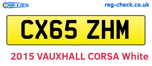 CX65ZHM are the vehicle registration plates.