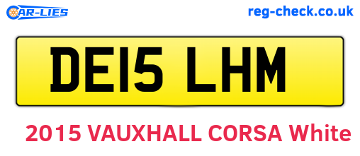 DE15LHM are the vehicle registration plates.