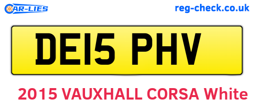 DE15PHV are the vehicle registration plates.
