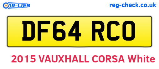 DF64RCO are the vehicle registration plates.