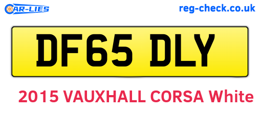 DF65DLY are the vehicle registration plates.