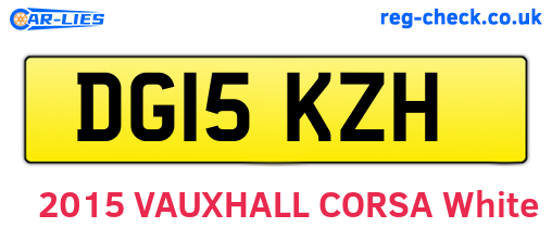 DG15KZH are the vehicle registration plates.