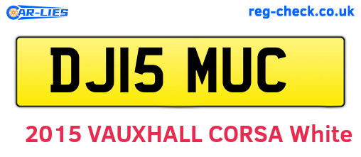 DJ15MUC are the vehicle registration plates.