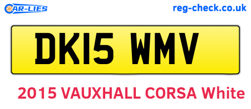 DK15WMV are the vehicle registration plates.