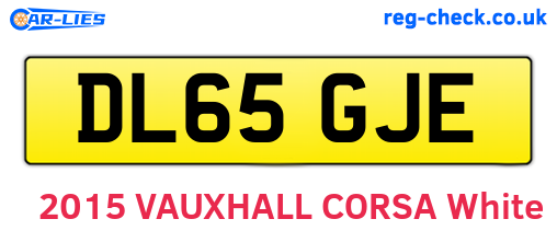 DL65GJE are the vehicle registration plates.