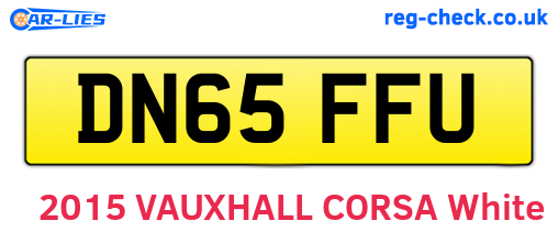 DN65FFU are the vehicle registration plates.