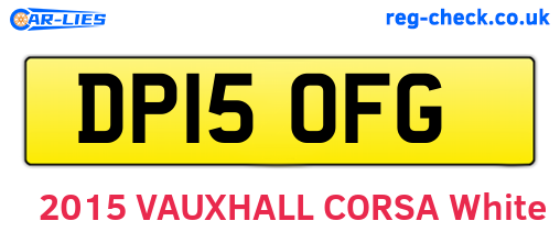 DP15OFG are the vehicle registration plates.
