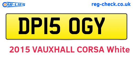 DP15OGY are the vehicle registration plates.